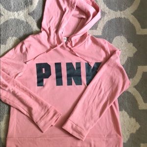 Pink crop style hoodie